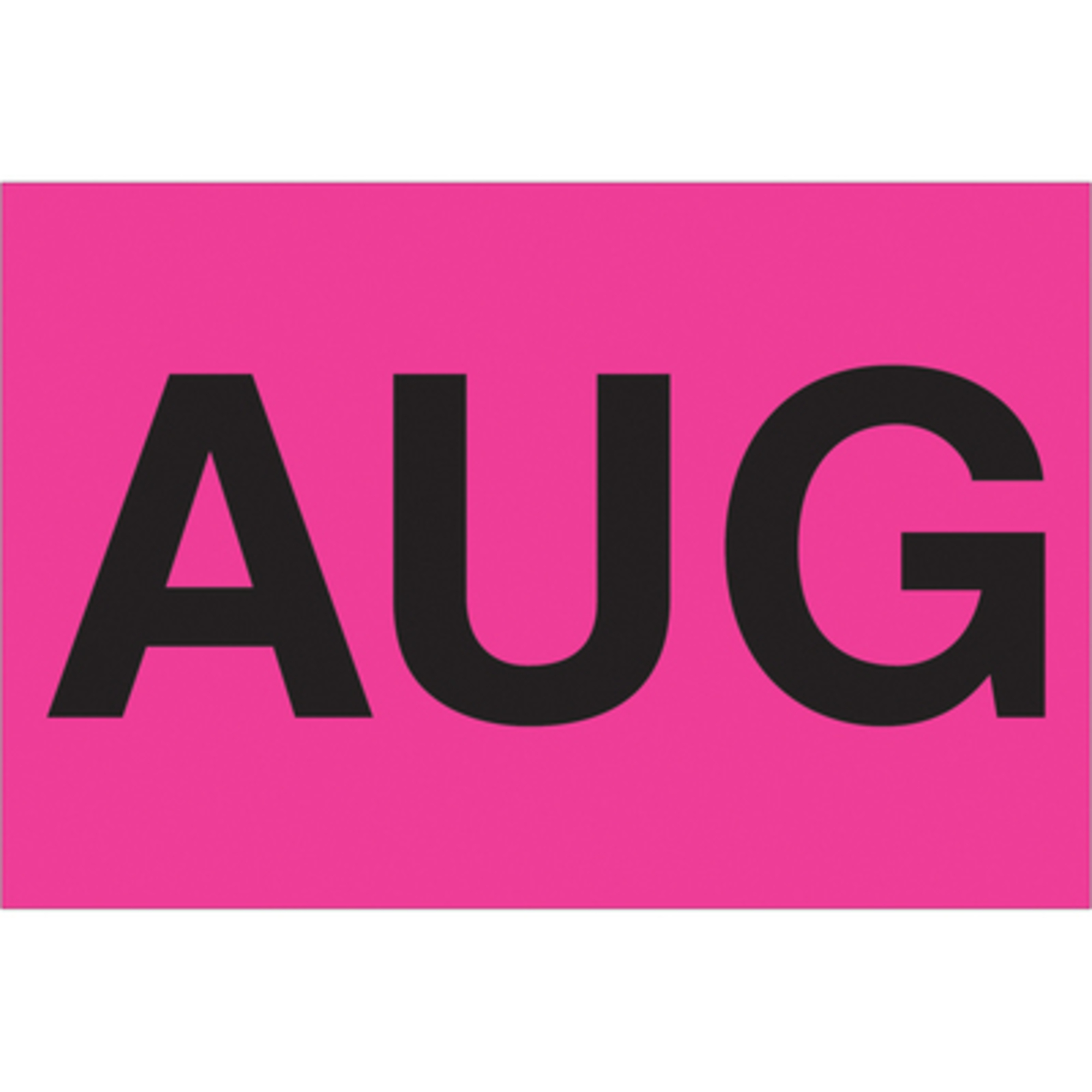 2 x 3in. - "AUG" (Fluo Pink) M Y Label 500/CS, Model# DL6841